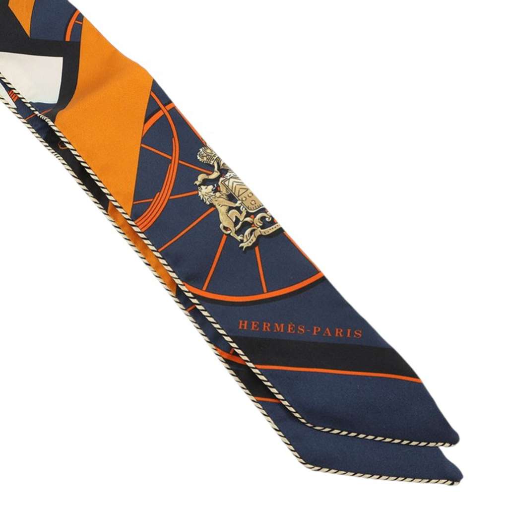 Hermès Springs Springs Baguette Silk Twilly Blue Silk Good condition - Box View