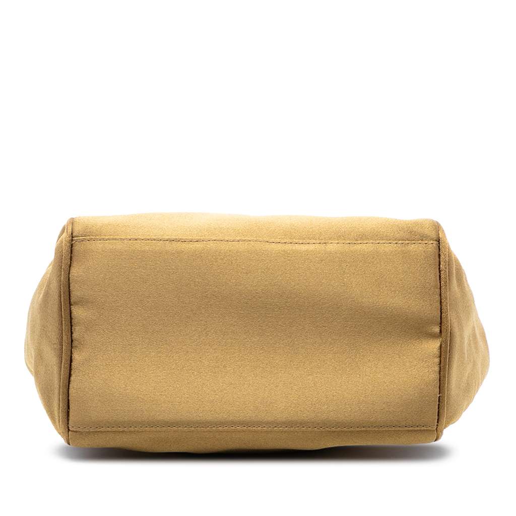 Prada Raso Logo Handbag Gold Satin Good condition - Inside View