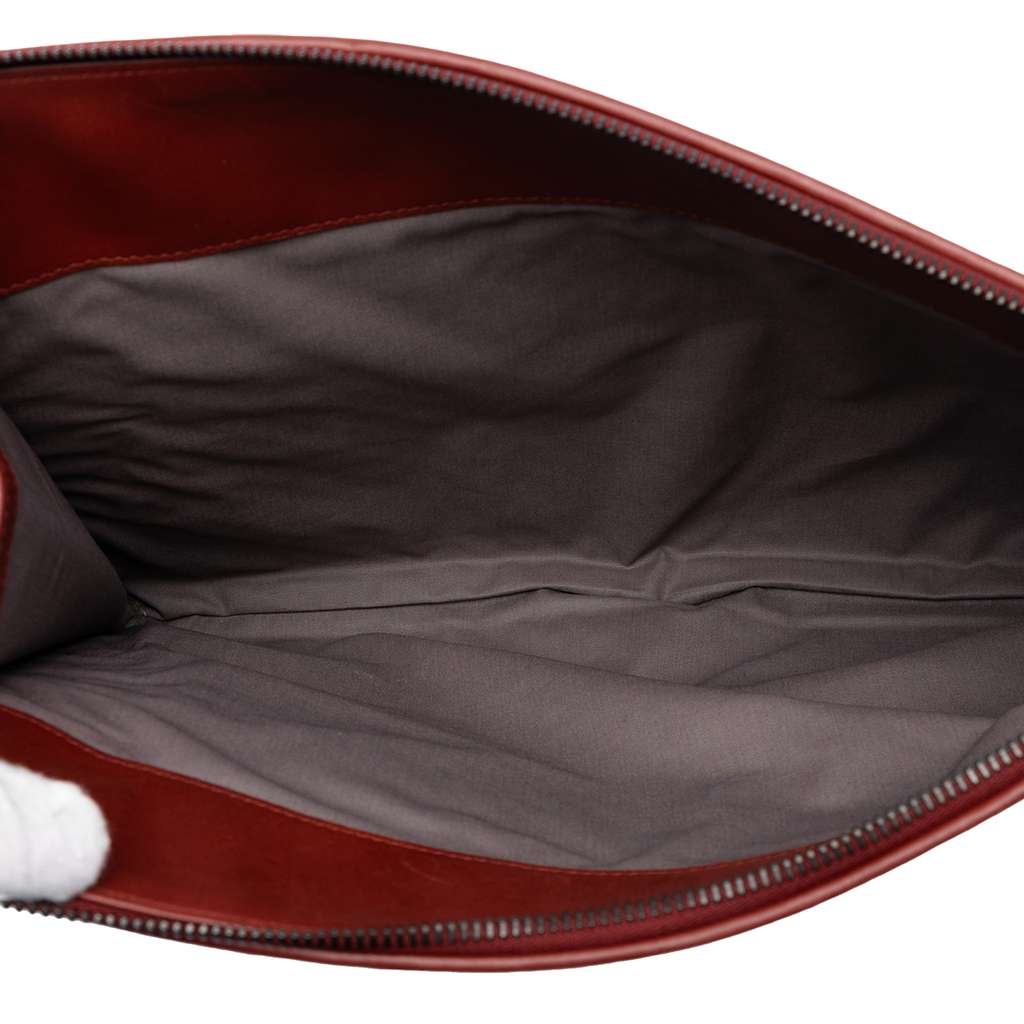 Bottega Veneta Nappa Intrecciato Clutch Red Leather Good condition - Model View