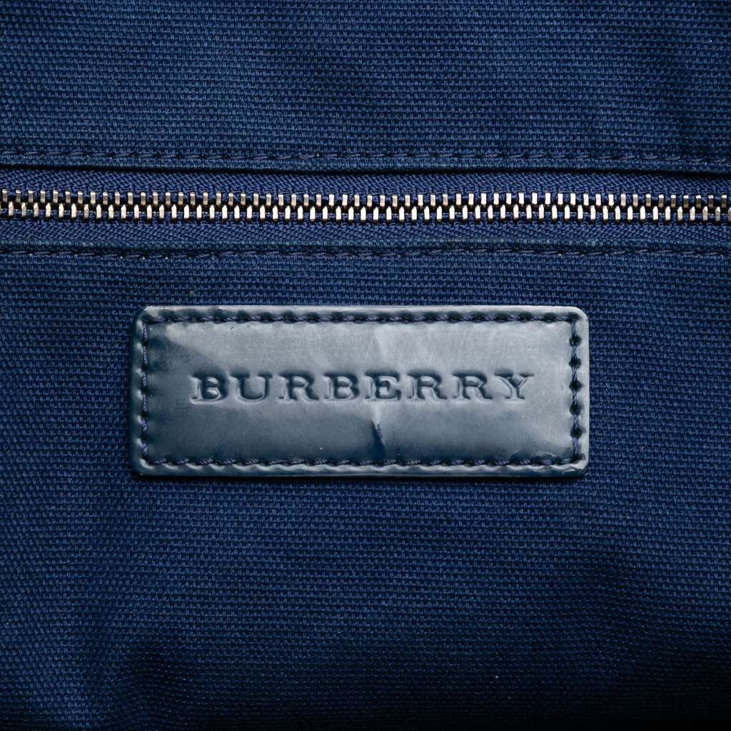 Burberry Supernova Check Ombre Coated Canvas Bilmore Tote Blue Canvas Good condition - Box View