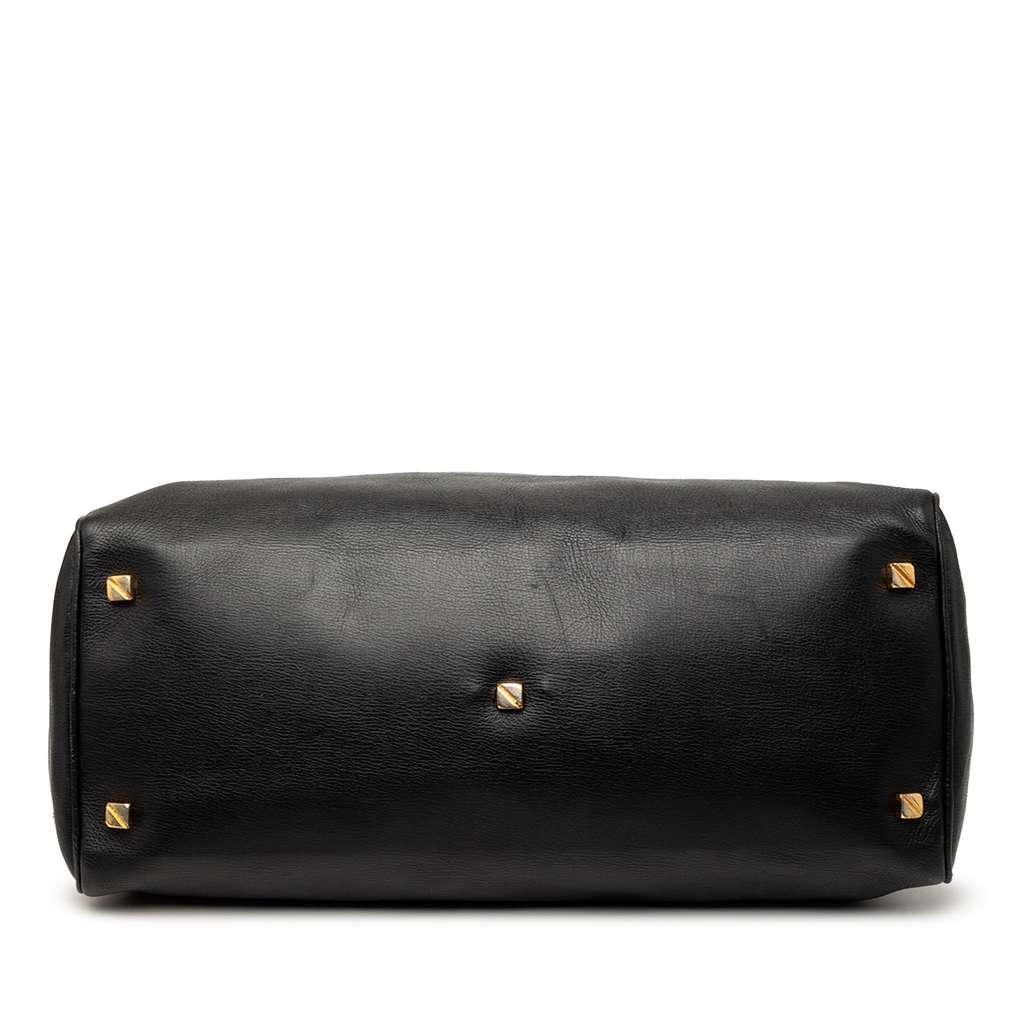 Loewe Bicolor Suede and Calfskin Velazquez Twist Travel Bag Brown Leather Good condition - Inside View