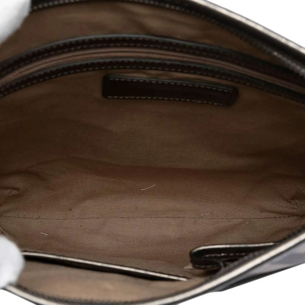 Burberry Supernova Check Coated Canvas Dryden Crossbody Beige Canvas Very good - Model View