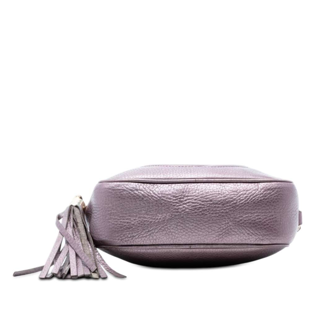 Gucci Metallic Leather Soho Disco Crossbody Purple Leather Good condition - Inside View