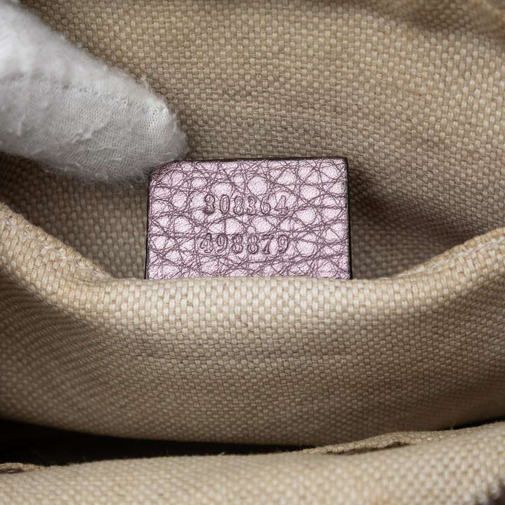 Gucci Metallic Leather Soho Disco Crossbody Purple Leather Good condition - Box View