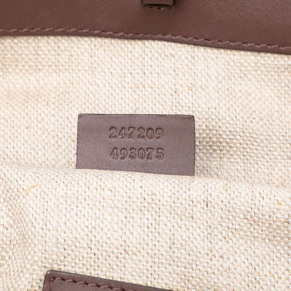 Gucci Medium Canvas Craft Tote Brown Canvas Good condition - Box View