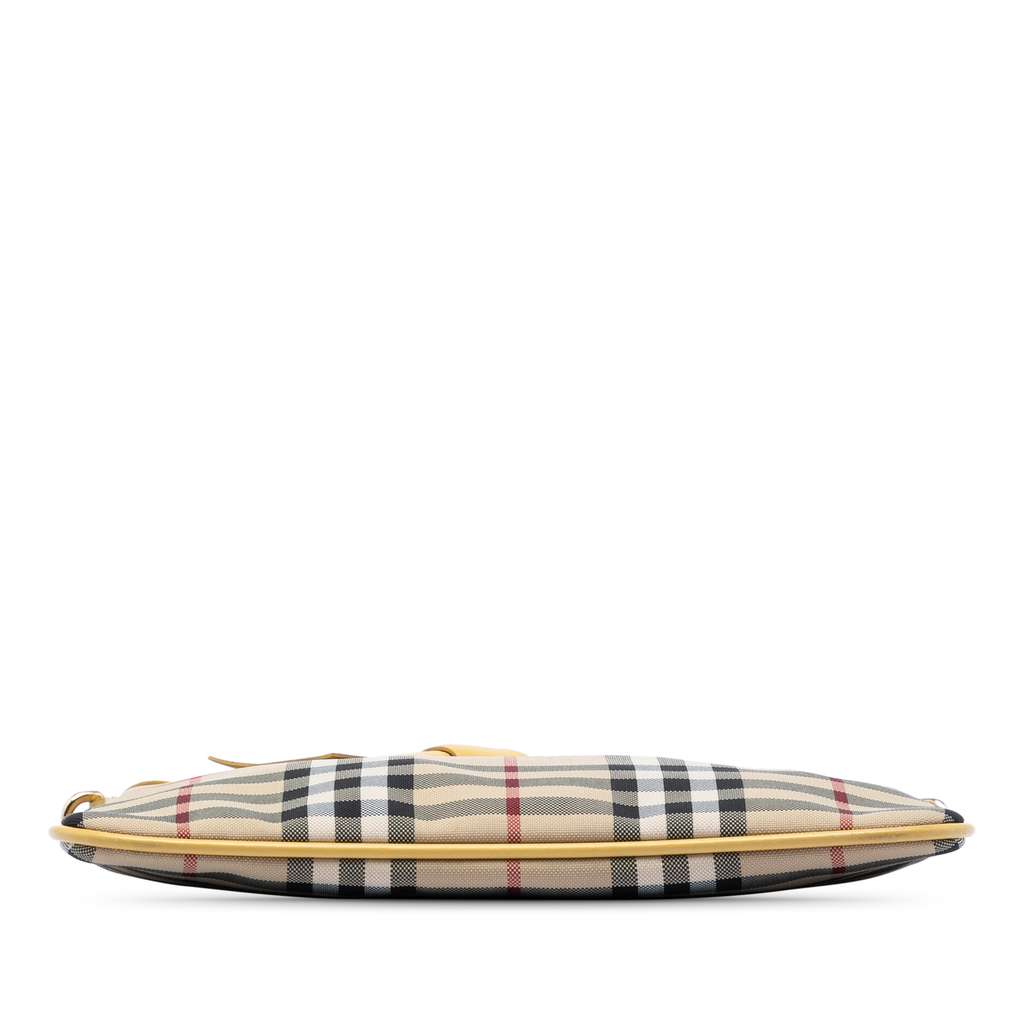 Burberry Haymarket Check Coated Canvas Bow Tie Crossbody Beige Canvas Good condition - Inside View