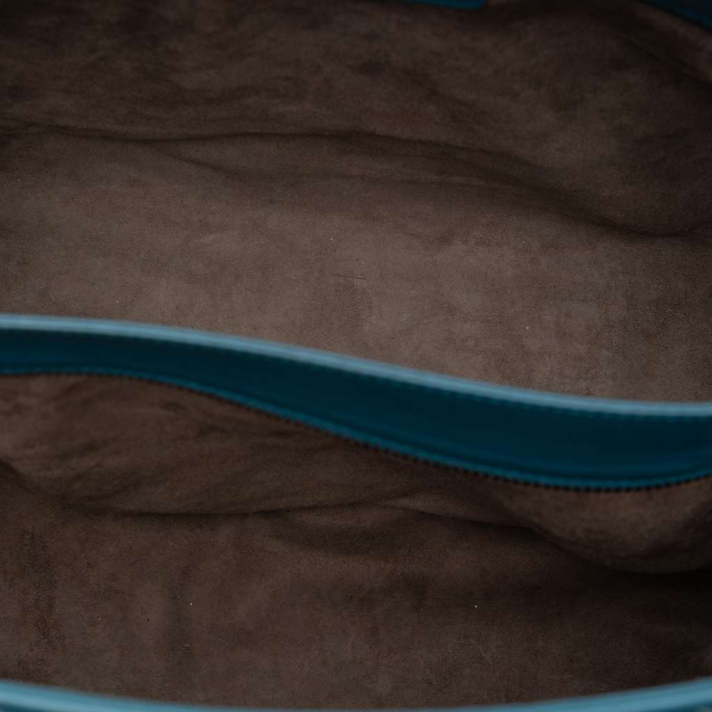 Bottega Veneta Nappa Intrecciato Accordion Satchel Blue Leather Good condition - Model View