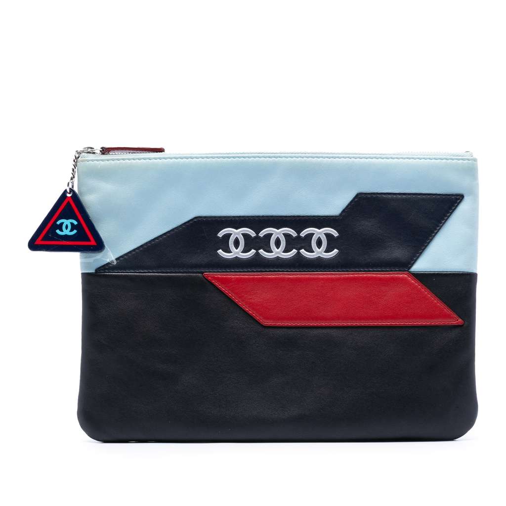 Chanel Medium Lambskin Airlines O Case Clutch