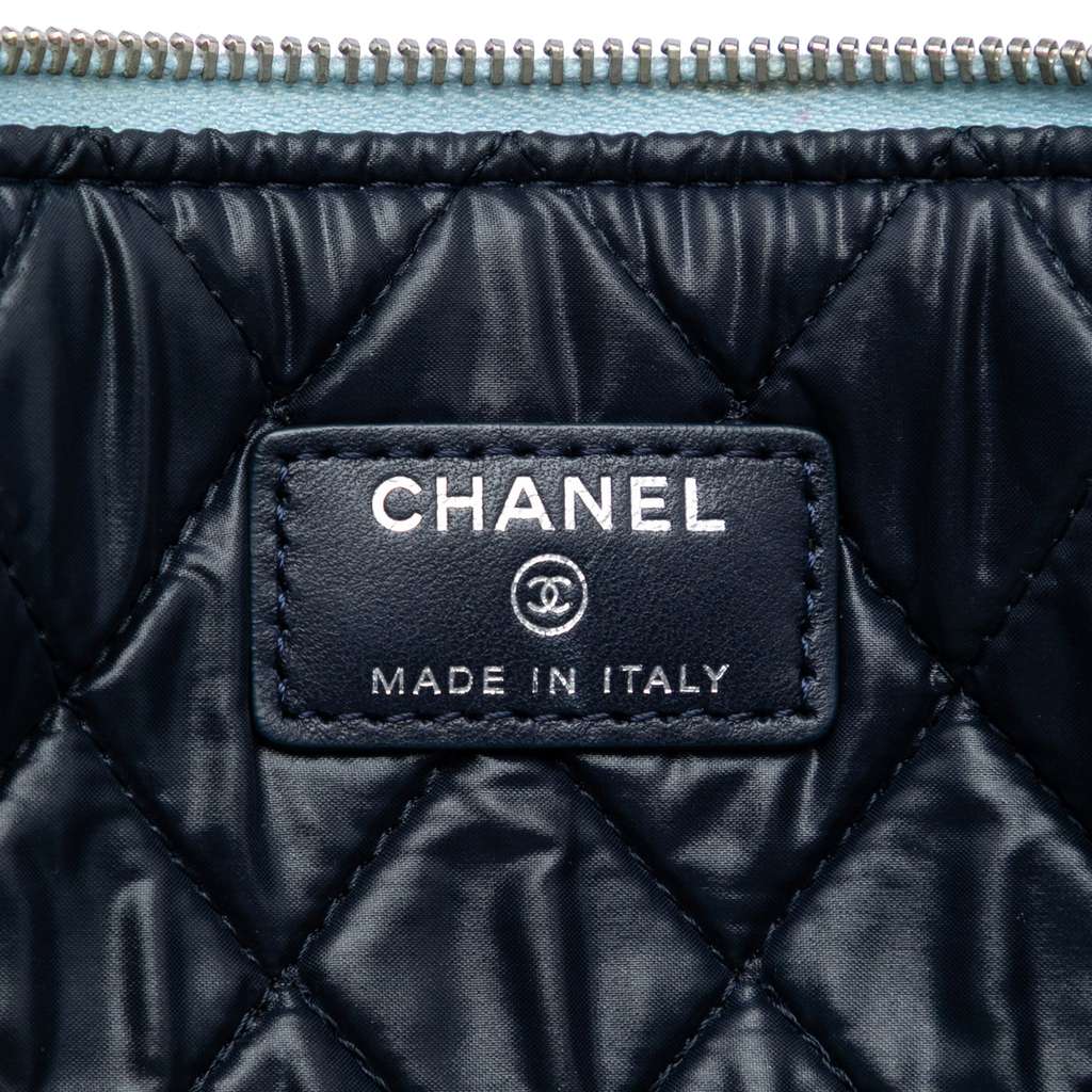 Chanel Medium Lambskin Airlines O Case Clutch Black Leather Good condition - Box View