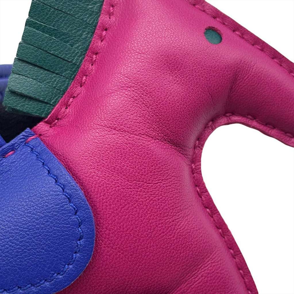 Hermès Milo Lambskin Grigri Rodeo Pegase Bag Charm MM Pink Leather Good condition - Box View