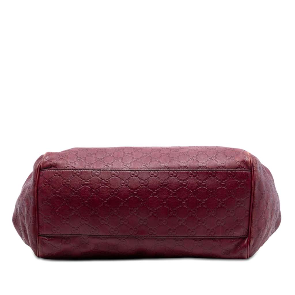 Gucci Large Guccissima Emily Chain Shoulder Bag Red Leather Good condition - Inside View