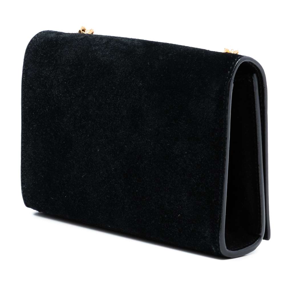 Saint Laurent Small Suede Monogram Kate Tassel Crossbody Black Leather Good condition - Back View