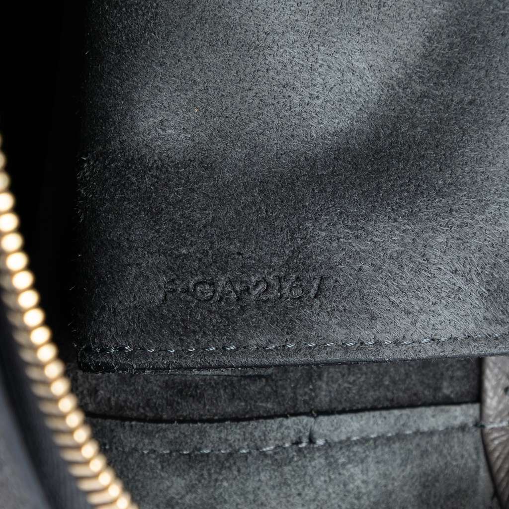 Celine Micro Grained Calfskin Belt Bag Grey Leather Good condition - Box View