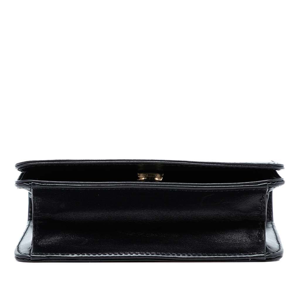 Saint Laurent Smooth Calfskin Monogram Crossbody Black Leather Good condition - Inside View