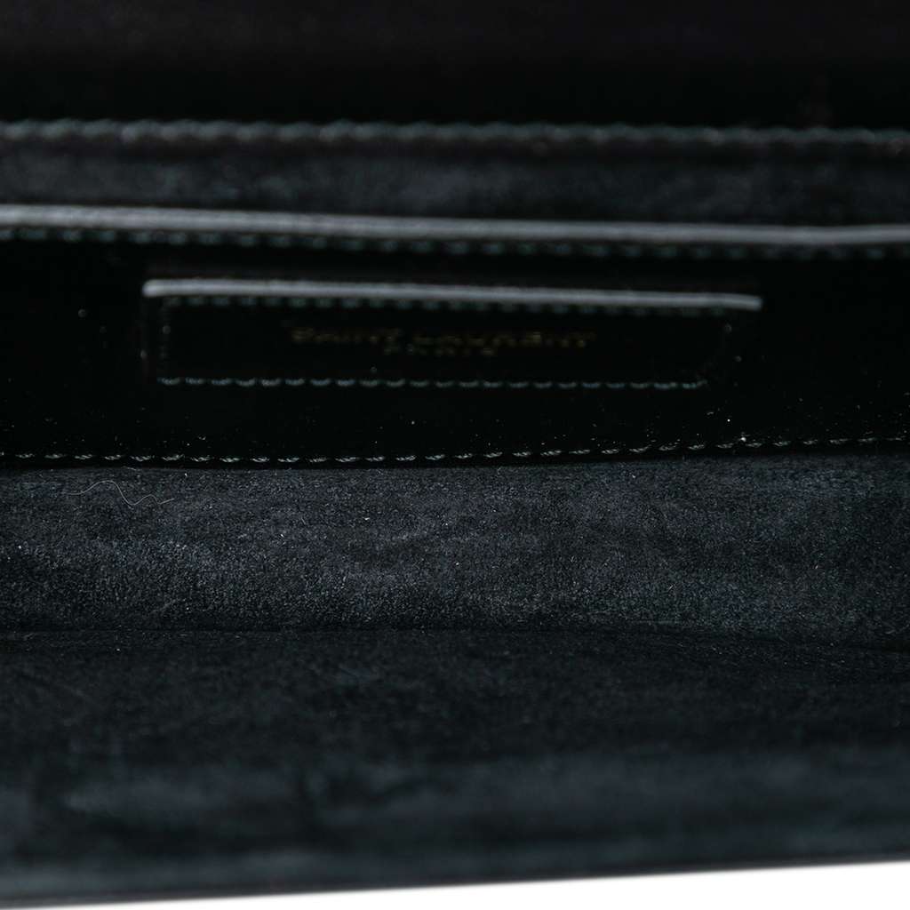 Saint Laurent Smooth Calfskin Monogram Crossbody Black Leather Good condition - Model View