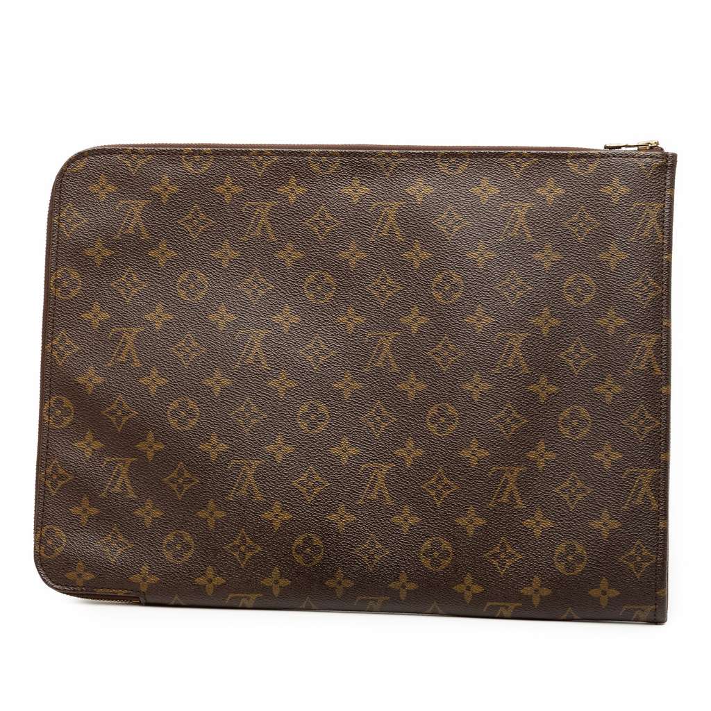 Louis Vuitton Monogram Poche Documents Portfolio Brown Good condition - Back View