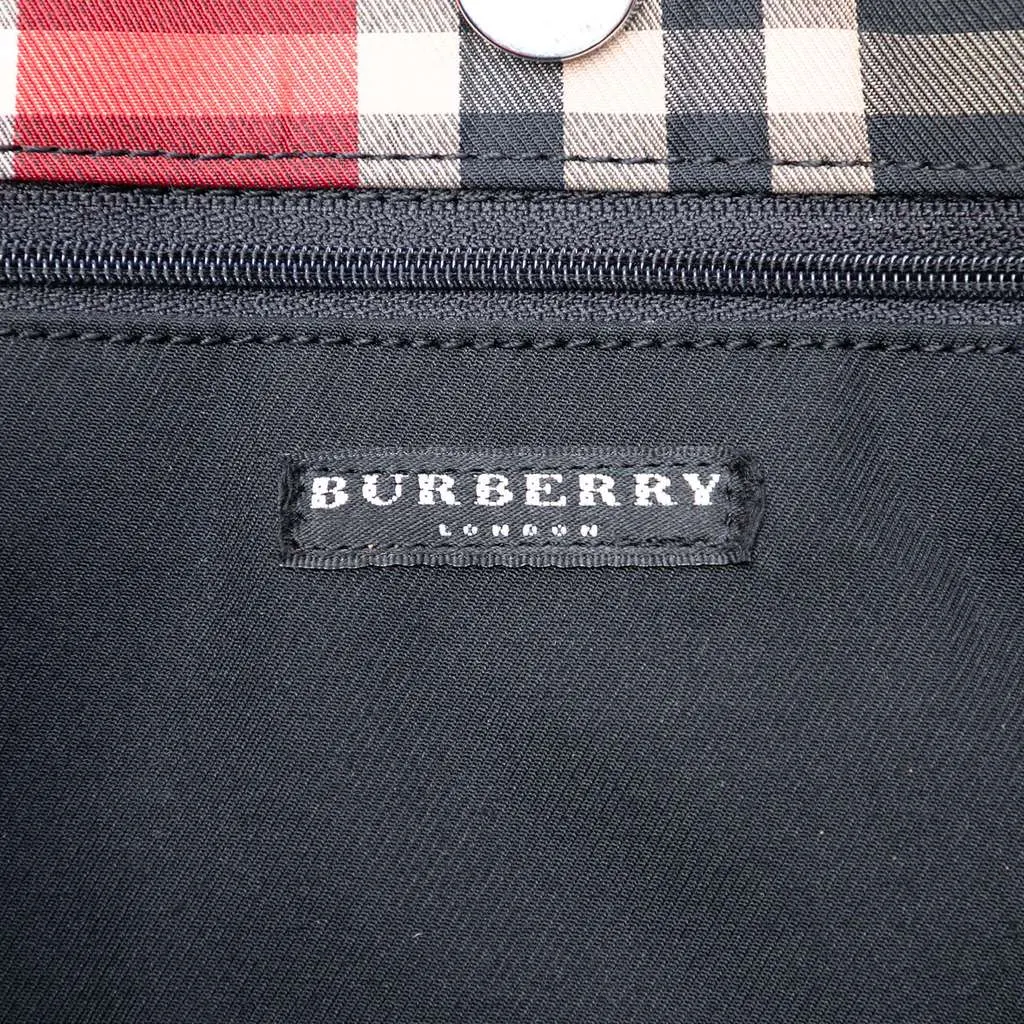 Burberry House Check Canvas Tote Red Canvas Good - Box View