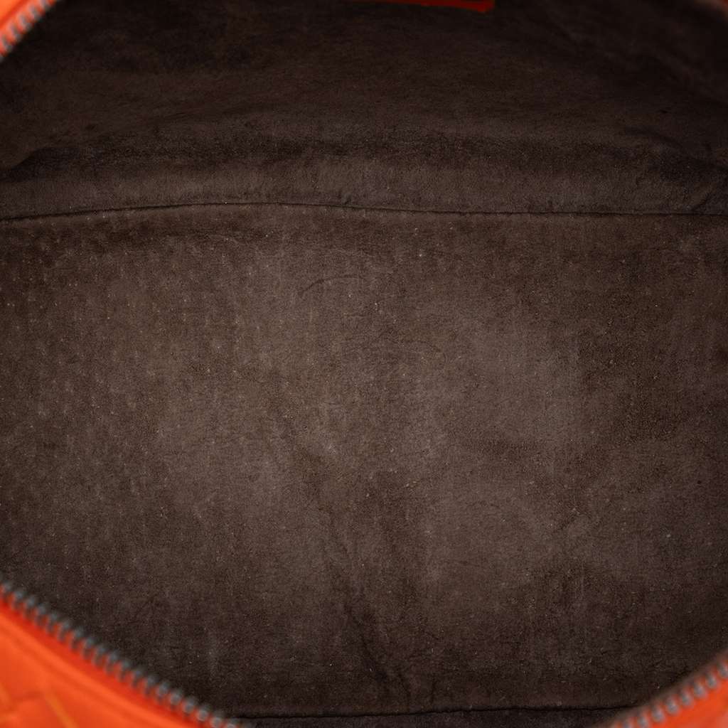 Bottega Veneta Small Nappa Intrecciato Shoulder Bag Orange Leather Good condition - Model View