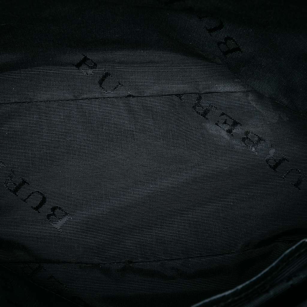 Burberry Small Heritage Grain Check Embossed Leather Orchard Bowling Bag Black Leather Good condition - Model View