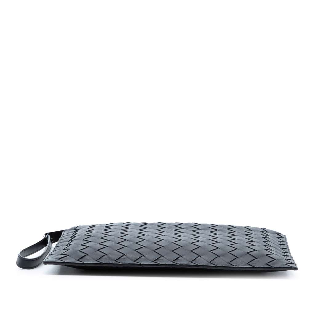 Bottega Veneta Nappa Intrecciato Clutch Black Leather Good condition - Inside View