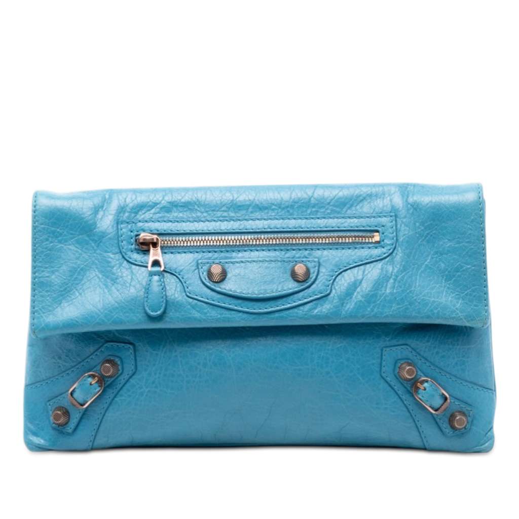 Balenciaga Lambskin Motocross Giant 12 Envelope Clutch