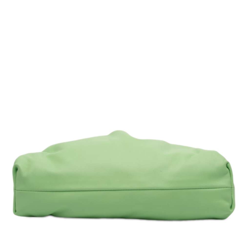 Bottega Veneta Teen Lambskin The Pouch Green Leather Good condition - Inside View