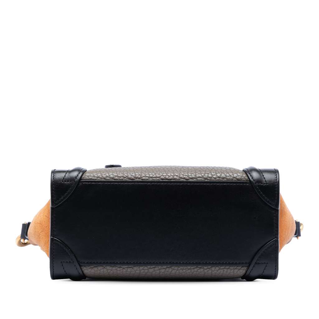 Celine Nano Tricolor Leather Luggage Tote Brown Leather Good condition - Inside View