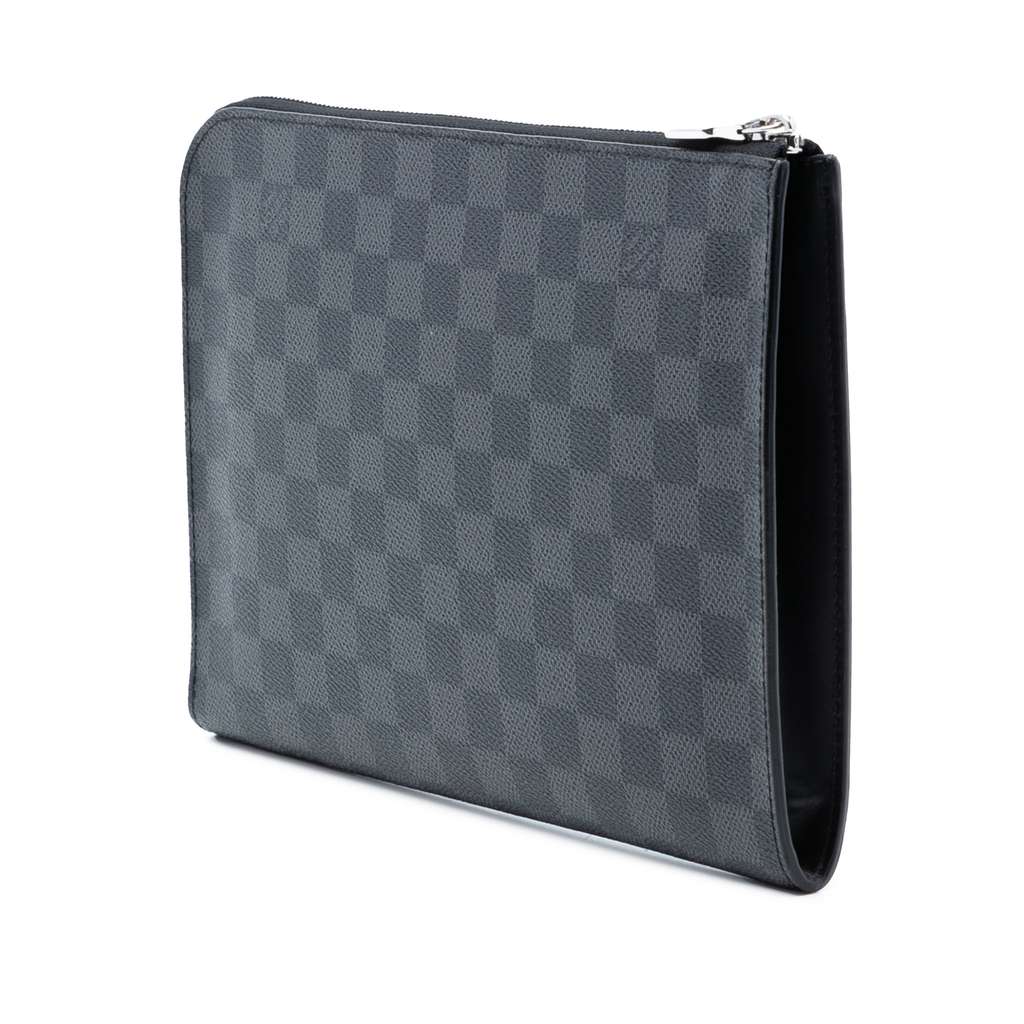 Louis Vuitton Damier Graphite Pochette Jour MM Black Good condition - Back View