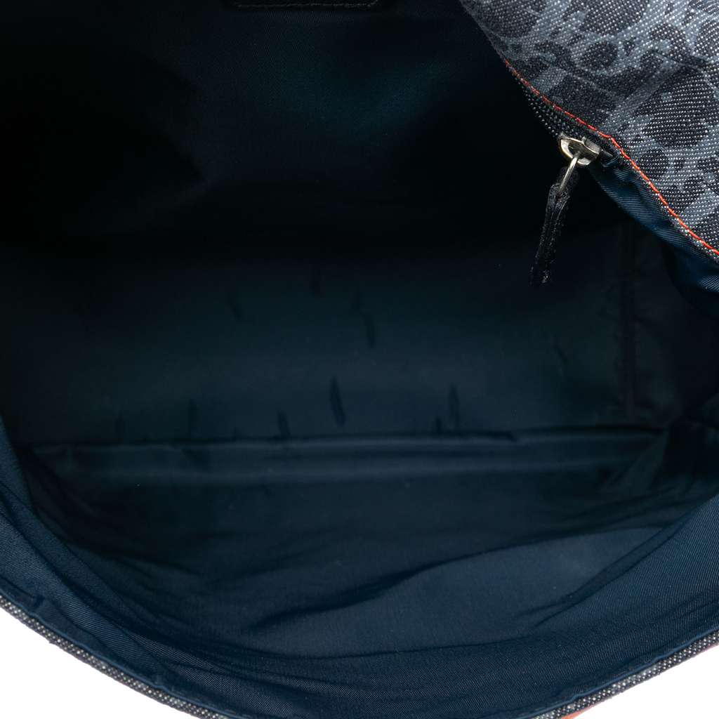 Dior Diorissimo Denim Flight Messenger Bag Blue Denim Good condition - Model View