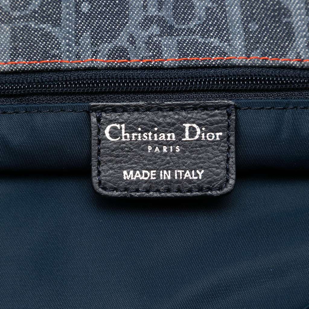 Dior Diorissimo Denim Flight Messenger Bag Blue Denim Good condition - Box View