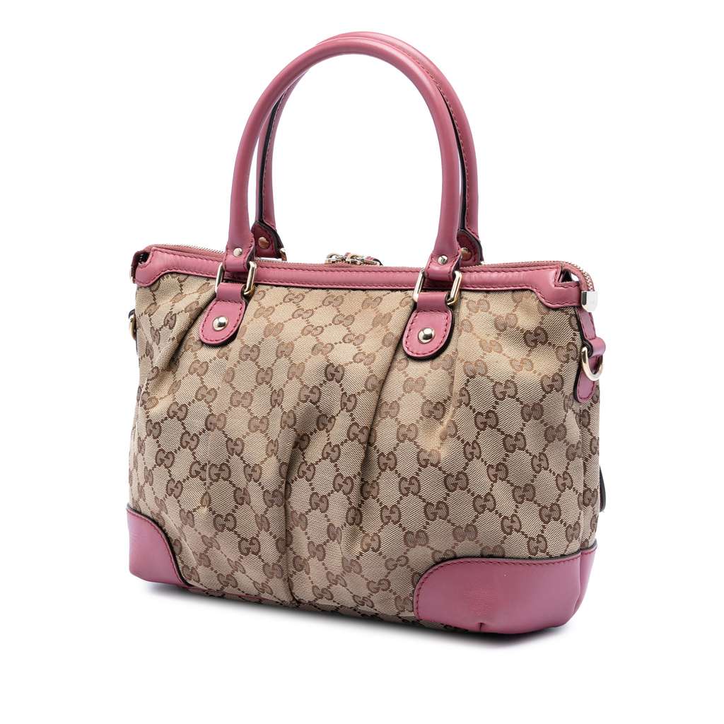 Gucci GG Canvas Sukey Satchel Beige Canvas Good condition - Back View