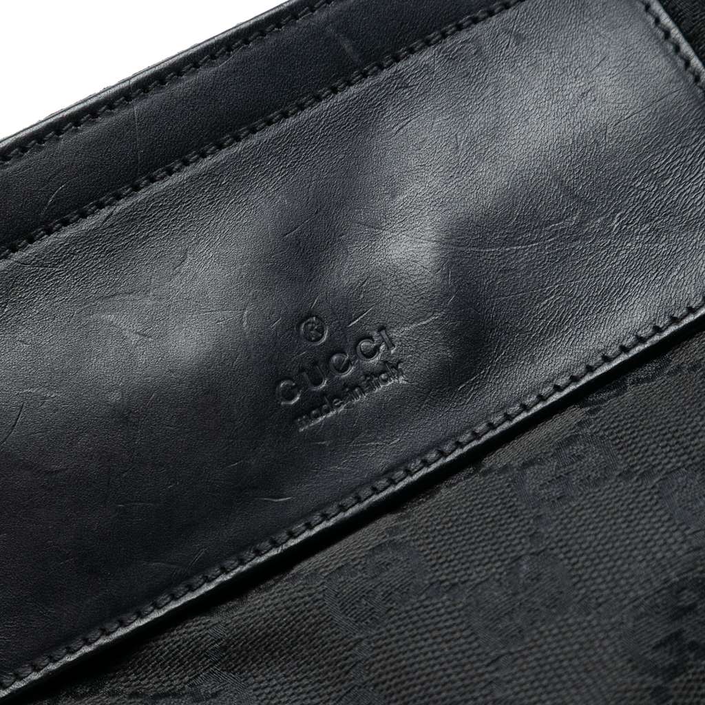 Gucci GG Canvas Double Pocket Belt Bag Black Canvas Good condition - Box View