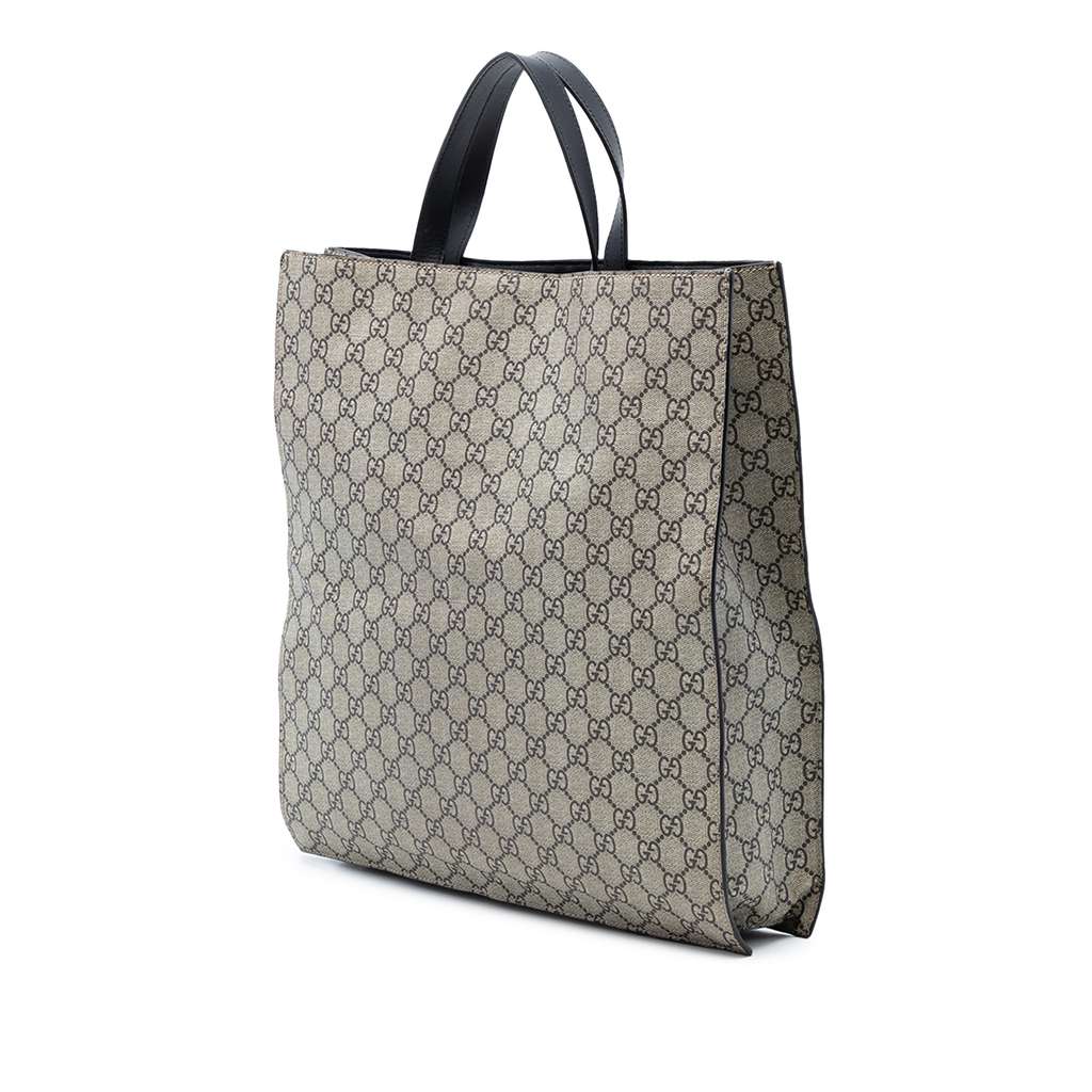 Gucci GG Supreme Wolf Tote Beige Canvas Good condition - Back View