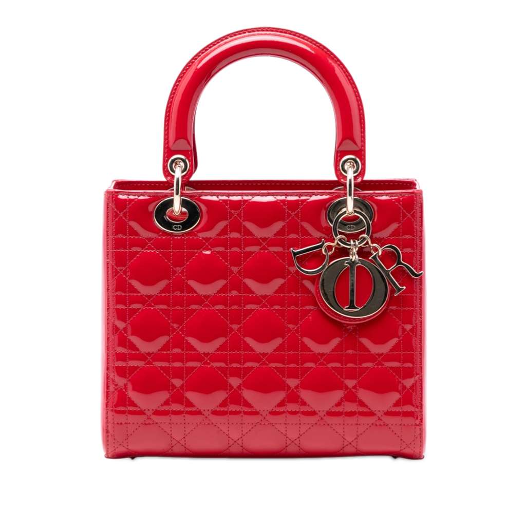 Dior Medium Patent Cannage Lady Dior