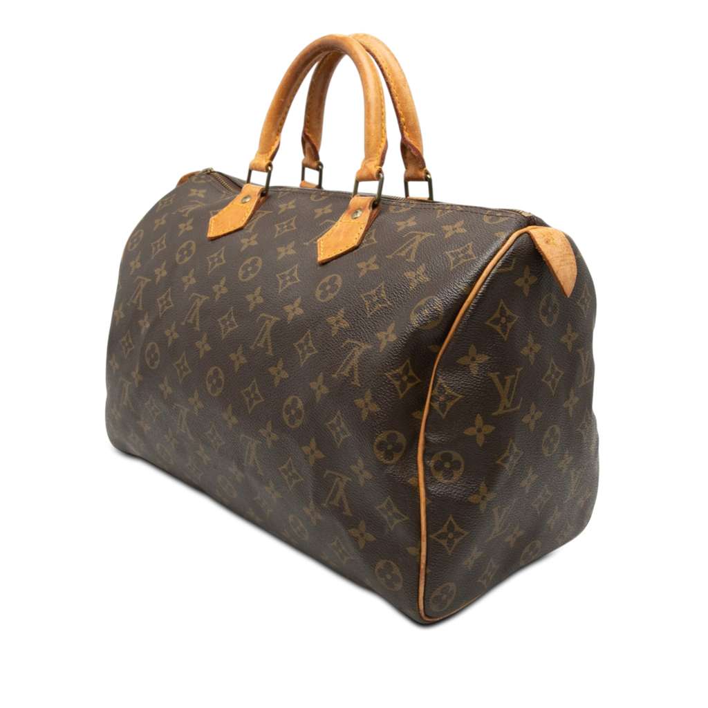 Louis Vuitton Monogram Speedy 35 Brown Good condition - Back View