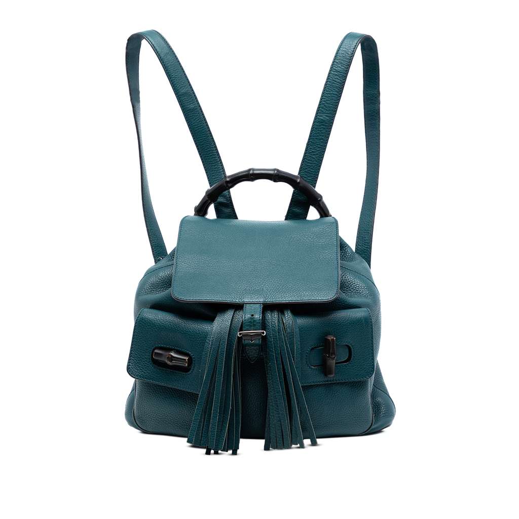 Gucci Leather Bamboo Tassel Backpack
