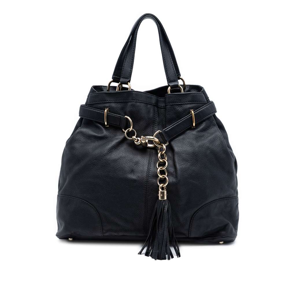 Gucci Large Leather Horsebit Sienna Tote