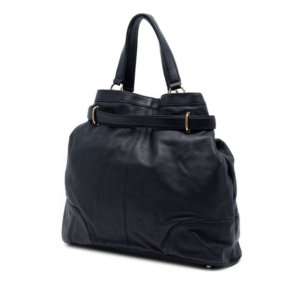 Gucci Large Leather Horsebit Sienna Tote Black Leather Good condition - Back View