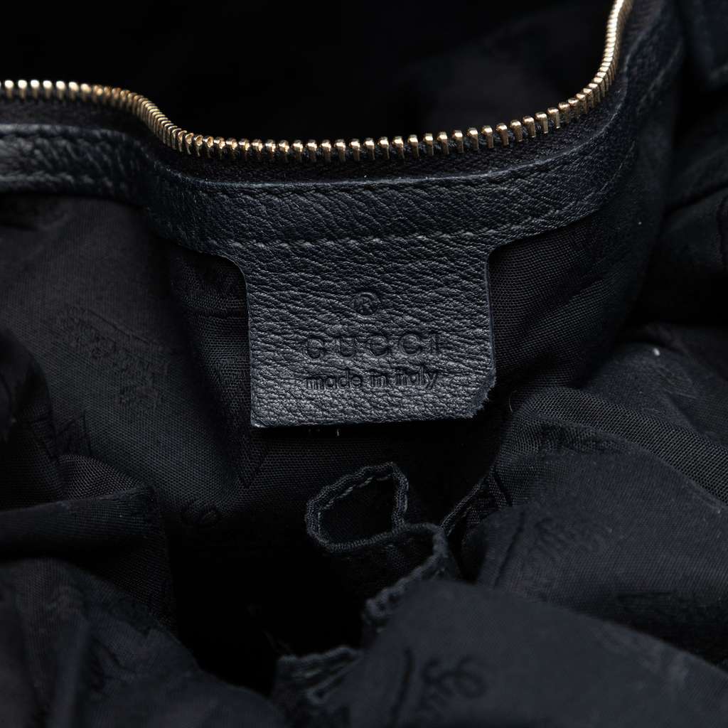 Gucci Large Leather Horsebit Sienna Tote Black Leather Good condition - Box View