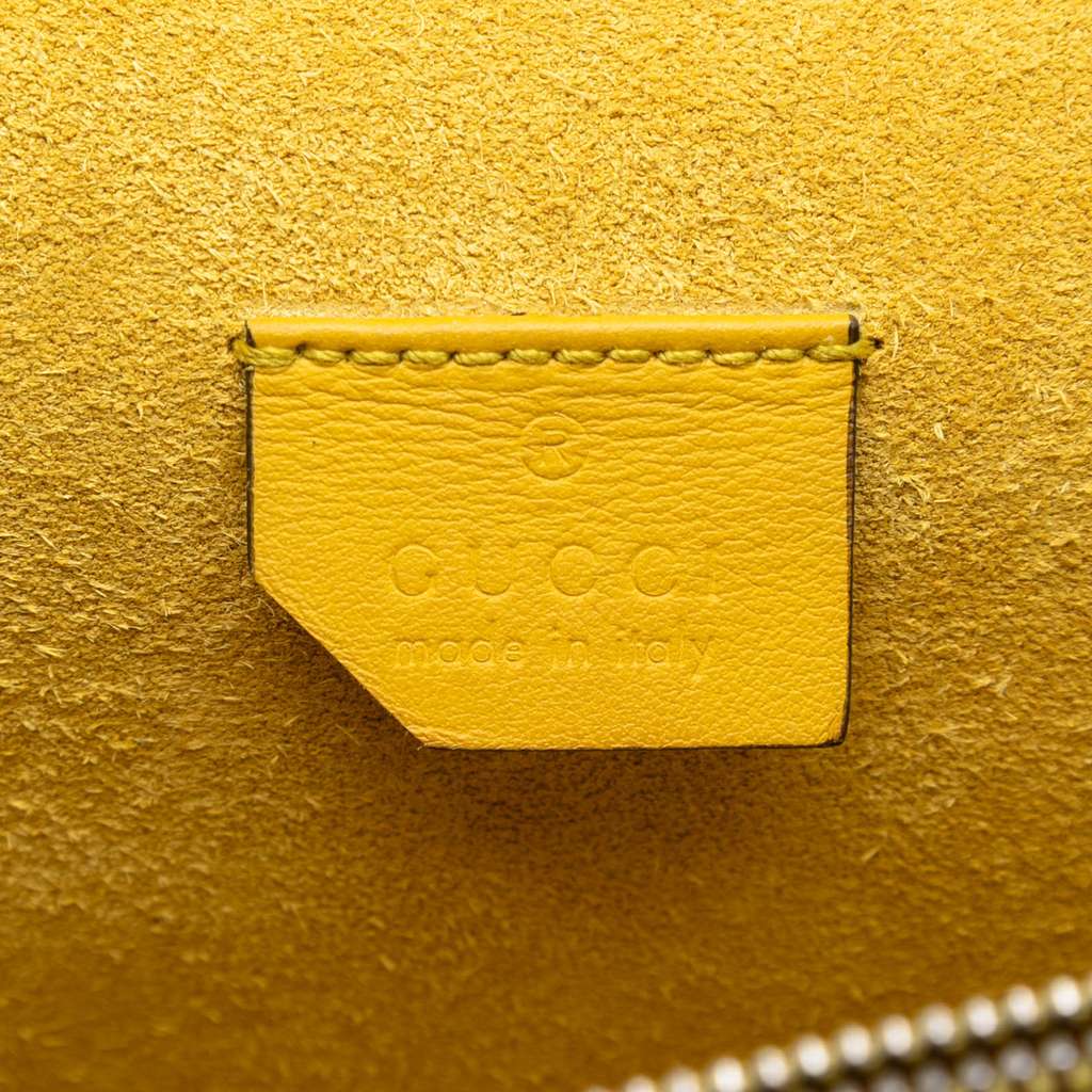 Gucci Medium GG Supreme Embroidered Crystal Bow Dionysus Shoulder Bag Beige Canvas Good condition - Box View