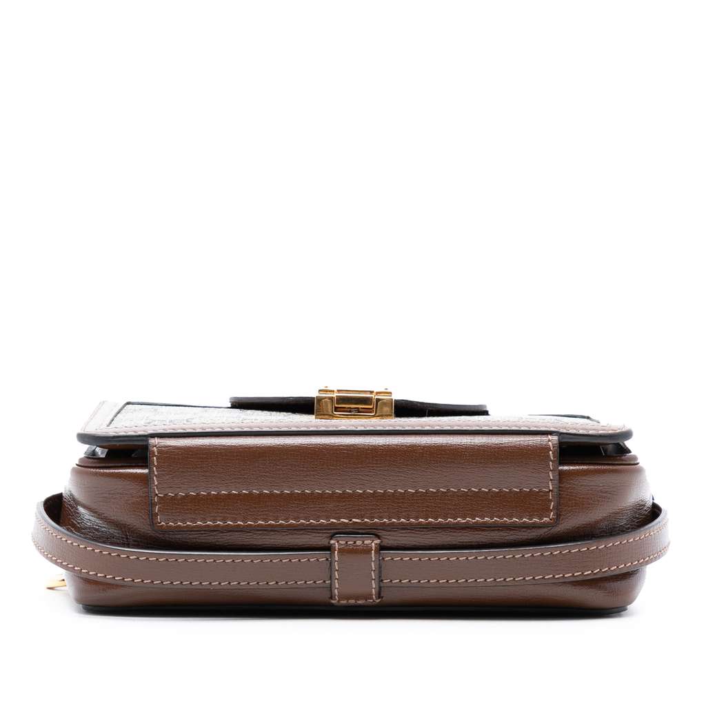 Gucci Mini GG Supreme Clasp Crossbody Beige Canvas Good condition - Inside View