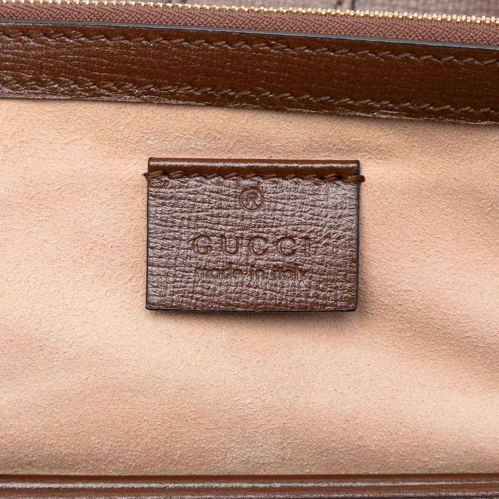 Gucci Mini GG Supreme Clasp Crossbody Beige Canvas Good condition - Box View