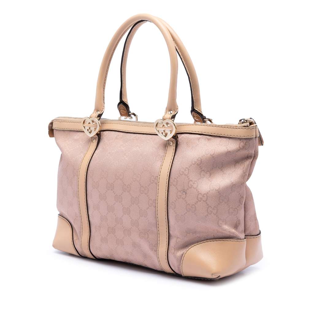 Gucci GG Canvas Lovely Tote Pink Canvas Good condition - Back View