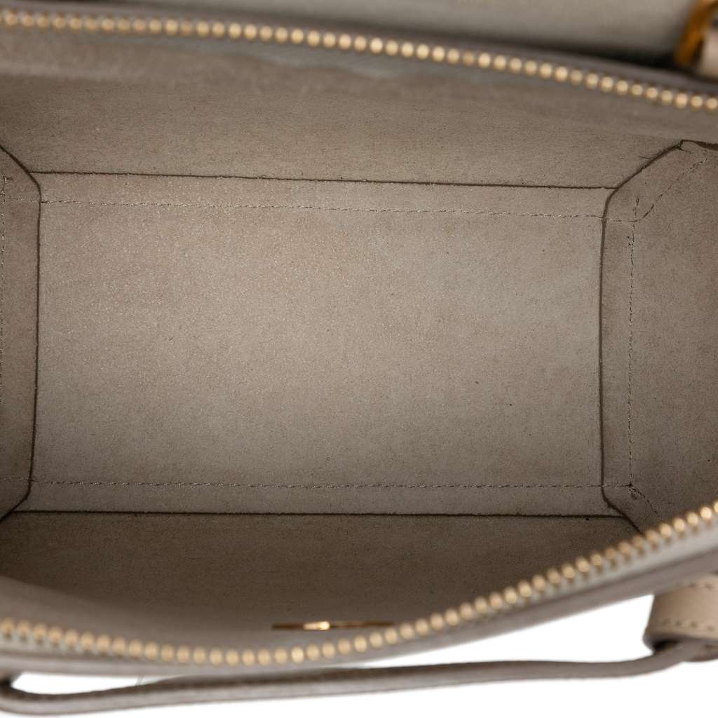 Celine Nano Grained Calfskin Belt Bag Beige Leather Good condition - Model View