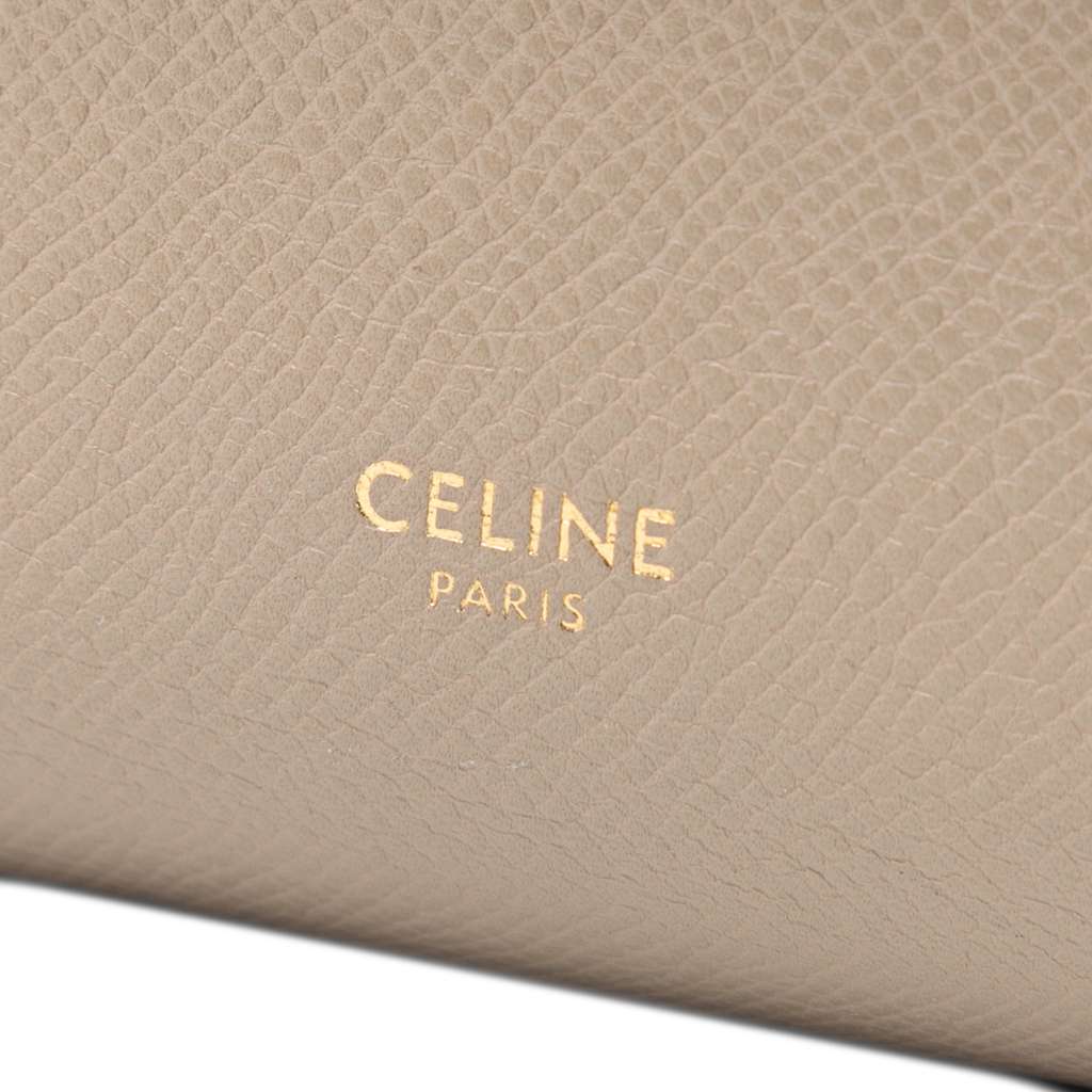 Celine Nano Grained Calfskin Belt Bag Beige Leather Good condition - Box View