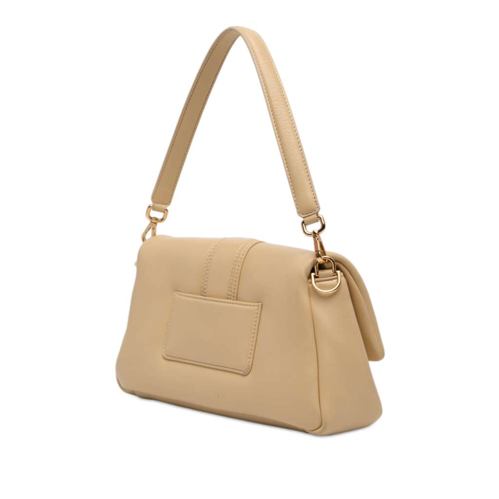 Jacquemus Padded Lambskin Le Bambimou Satchel Beige Leather Good condition - Back View