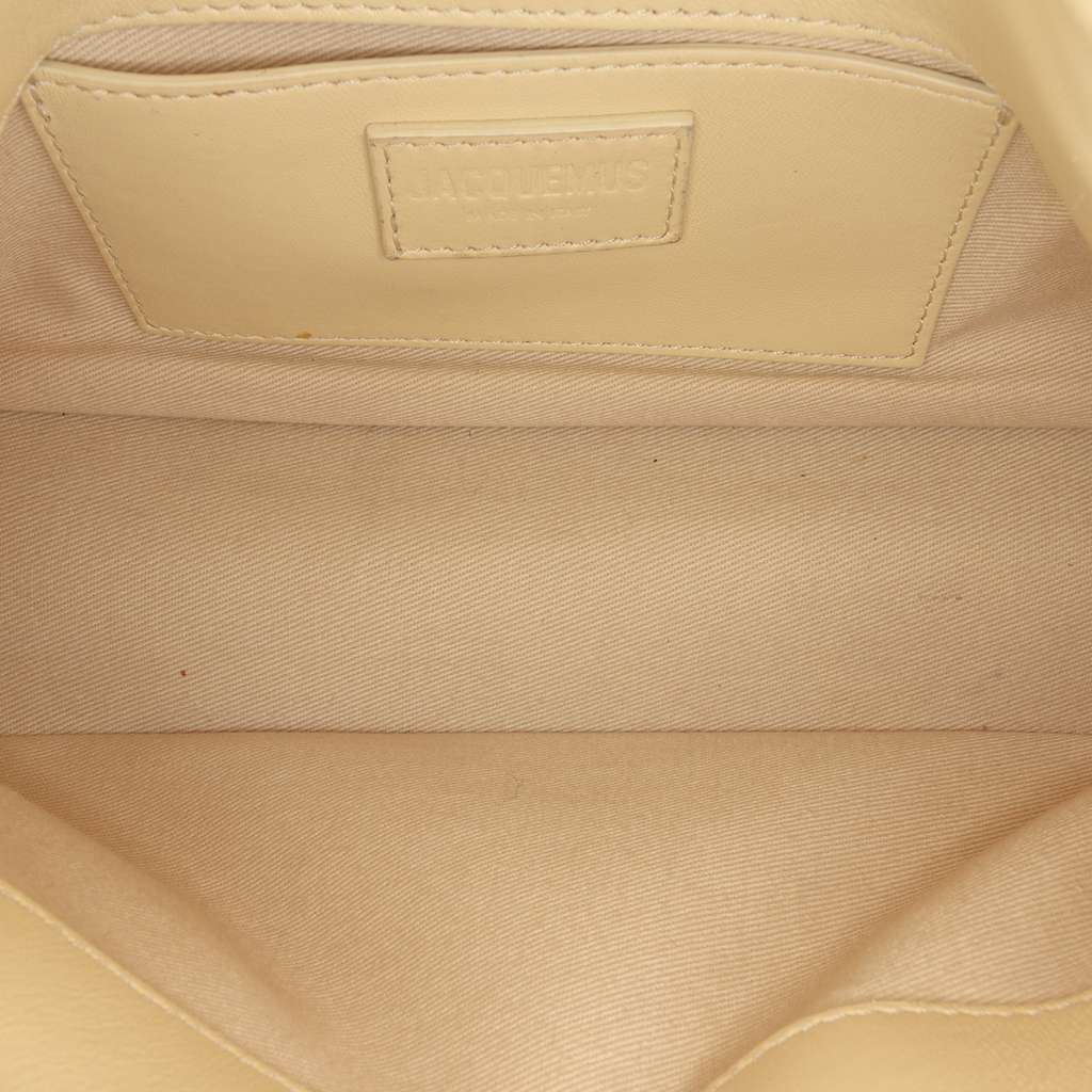 Jacquemus Padded Lambskin Le Bambimou Satchel Beige Leather Good condition - Model View