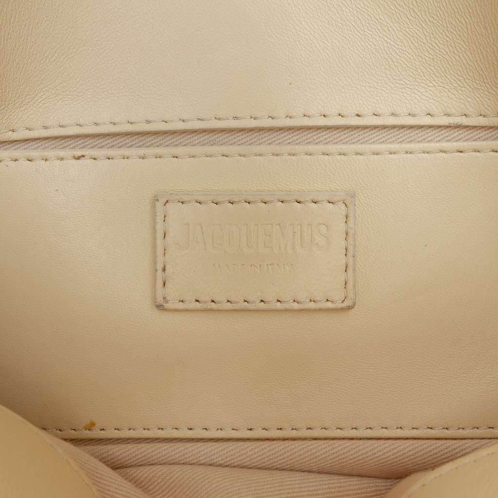 Jacquemus Padded Lambskin Le Bambimou Satchel Beige Leather Good condition - Box View