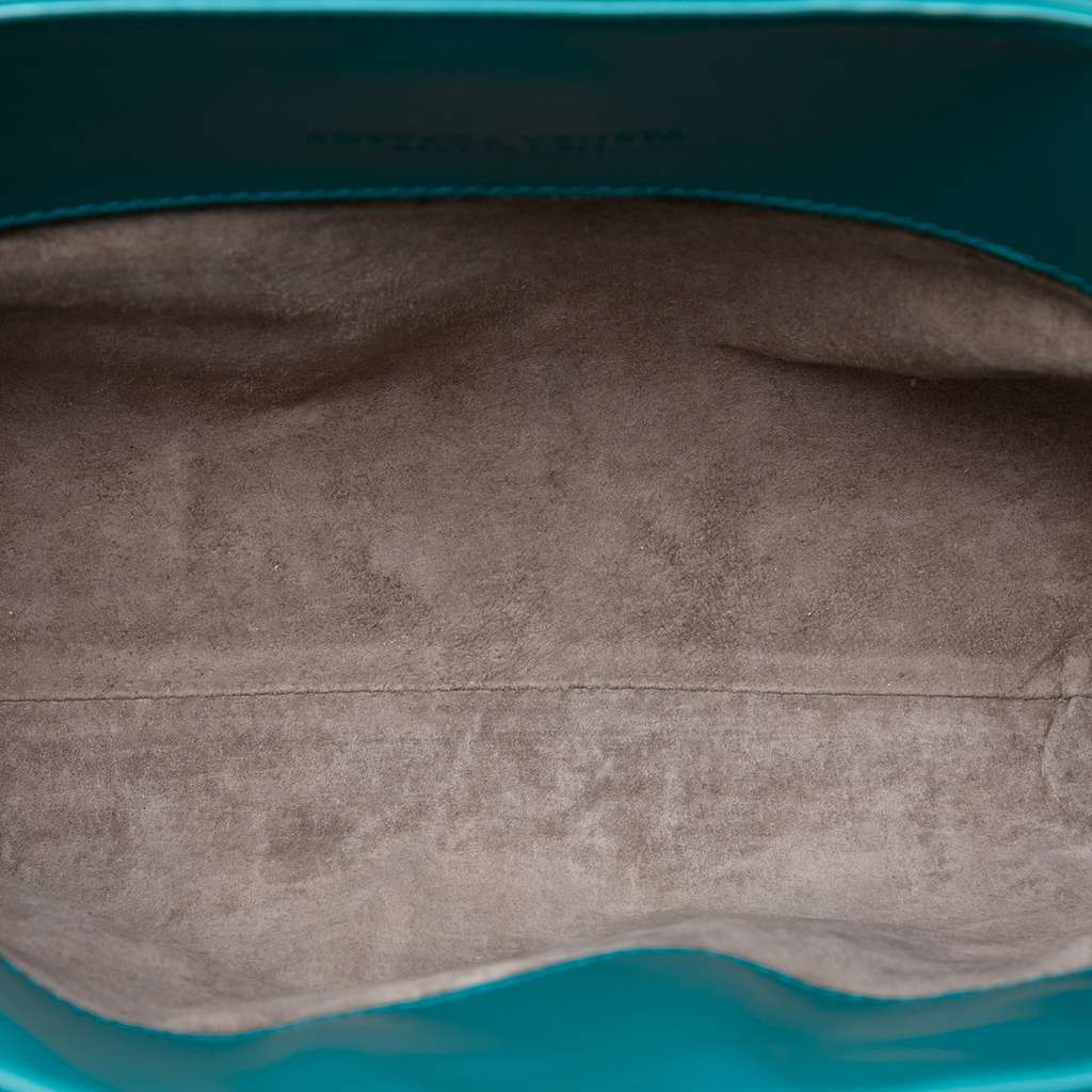 Bottega Veneta Small Nappa Intrecciato Roma Satchel Blue Leather Good condition - Model View