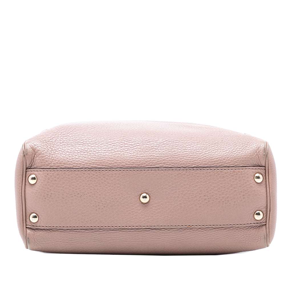 Gucci Small Calfskin Bamboo Shopper Satchel Pink Leather Good condition - Inside View